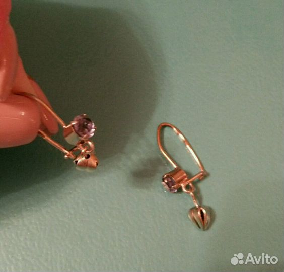 Позолоченные серьги