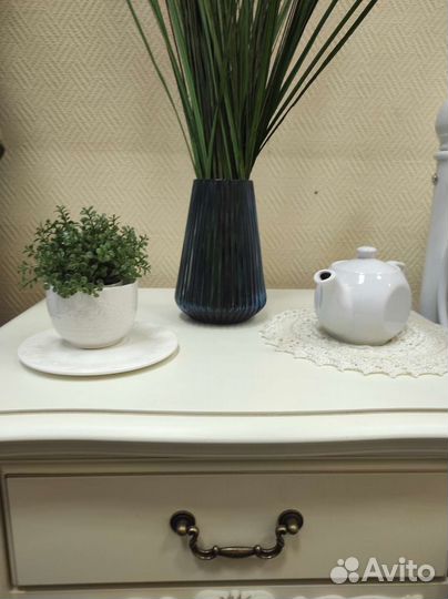 Прикроватная тумба, белая, бук