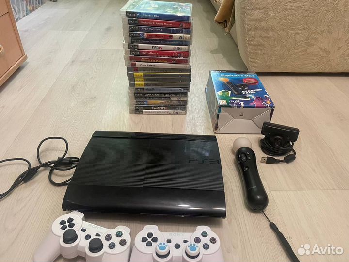 Ps3 super slim, ps move и игры