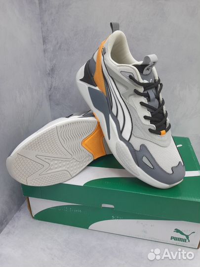 Кроссовки Puma мужские серые желтые белые