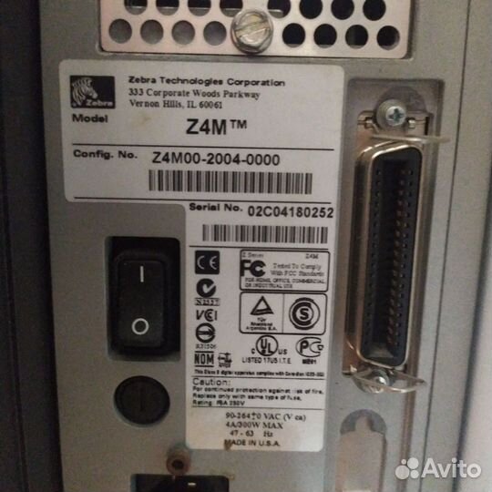 Принтер zebra Z4M
