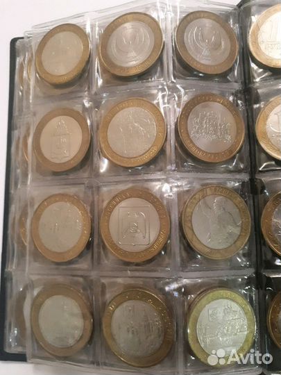 10р Биметалл коллекция 72шт (все разные)