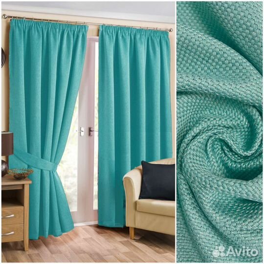 Готовая штора, Рогожка Блэкаут 270*150