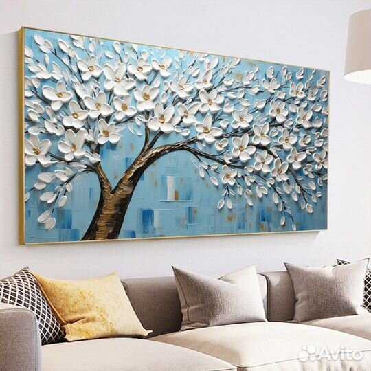 Картина маслом Дерево Интерьерная