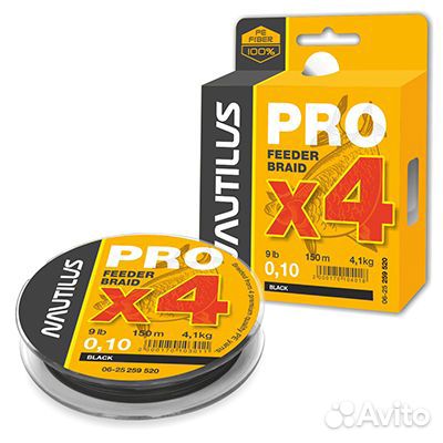 Шнур Nautilus Pro Feeder Braid Black d-0.14 6.8кг