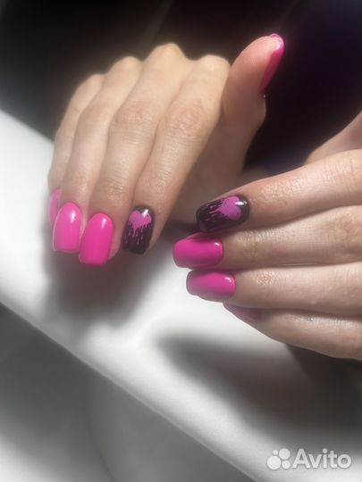 Маникюр, гель лак, наращивание, укрепление