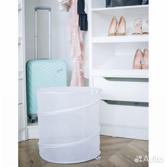 Складная корзина-сетка на пружине для хранения