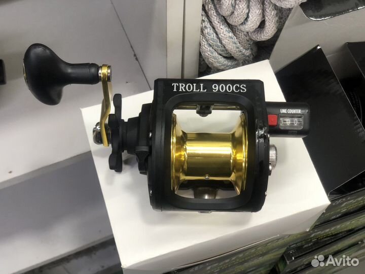 Катушка для тролинга 9000 с счетчиком