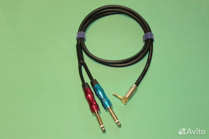 Межблочный кабель Mini jack 3.5mm-2 Jack 6.35mm