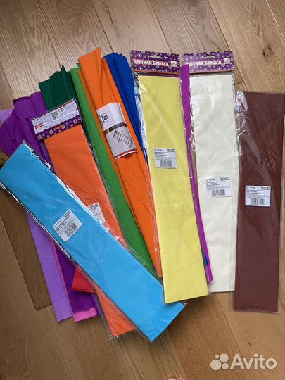 Набор Бумага цветная, крепированная 250*50