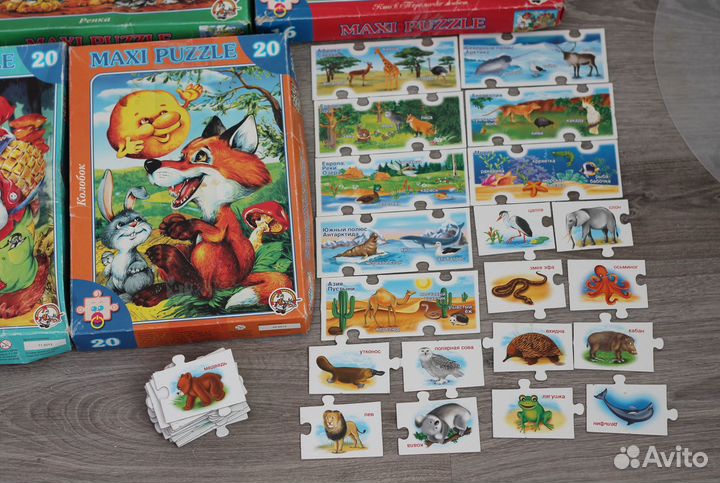 Пазлы, книги, трафареты для малышей