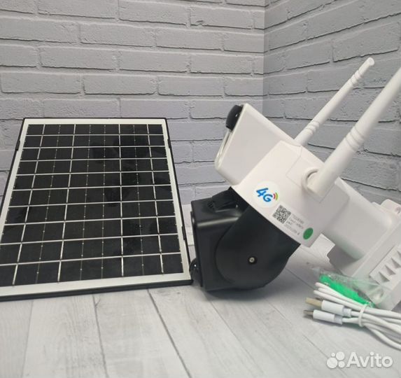 Уличная 4G камера видеонаблюдения с солнечной пане