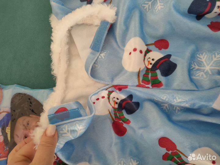 Новогодний костюм снеговика 110