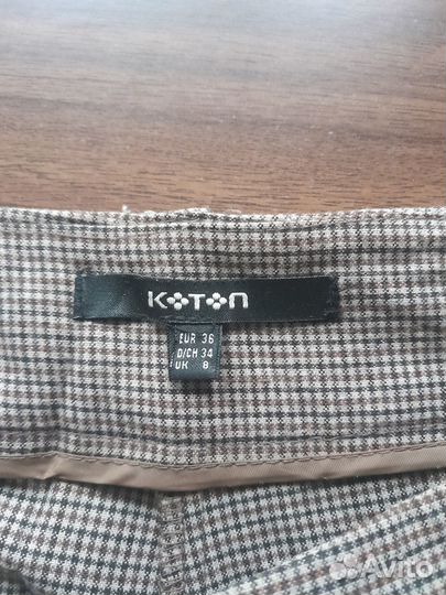 Брюки (новые) женские в клетку Koton размер s-m