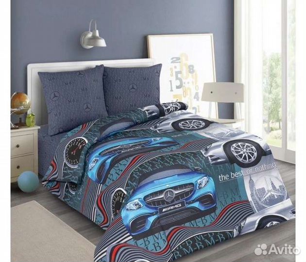 Белье постельное 1,5 сп, бязь 125 гр,хлопок 100