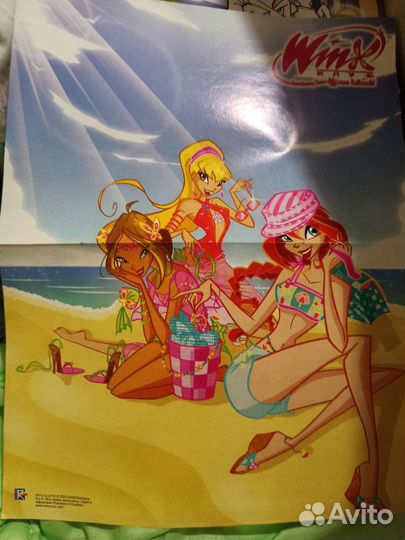 2 Плакаты-раскраски Винкс оригинал раритет 5 шт