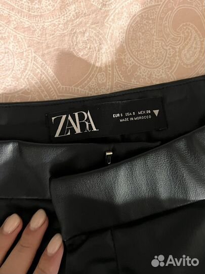 Шорты кожаные zara