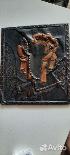 Чеканка медная СССР Картина