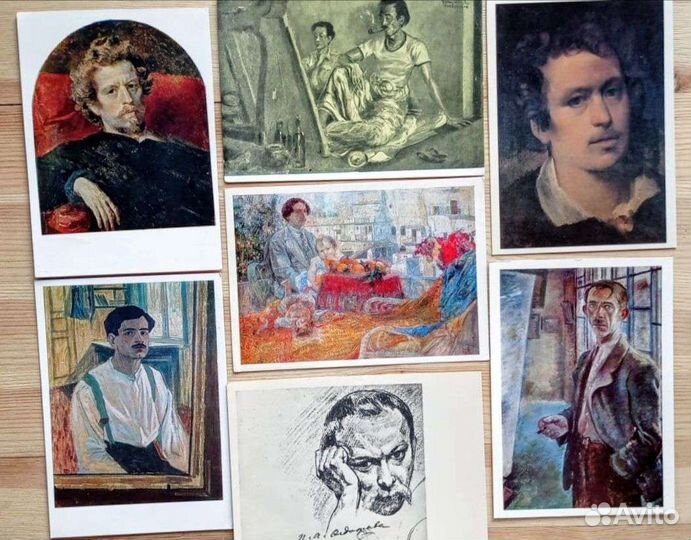 Автопортреты, 16 открыток 50-80е годы