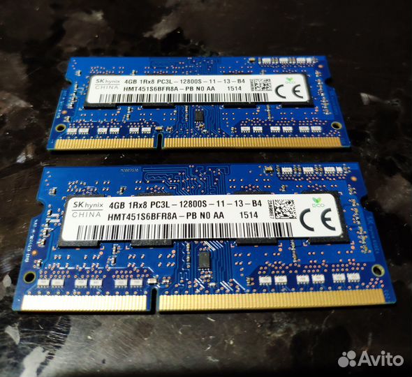 Оперативная память ноутбук Hynix 4Gb ddr3l 1600MHz