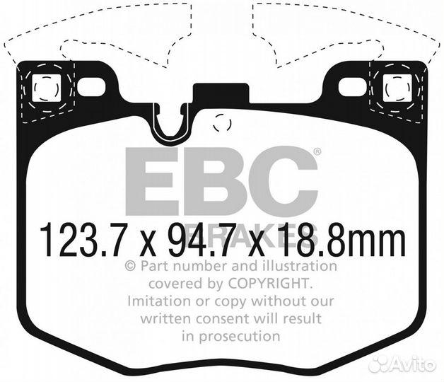 EBC тормозные колодки для BMW X5/X6 (G05/G06)