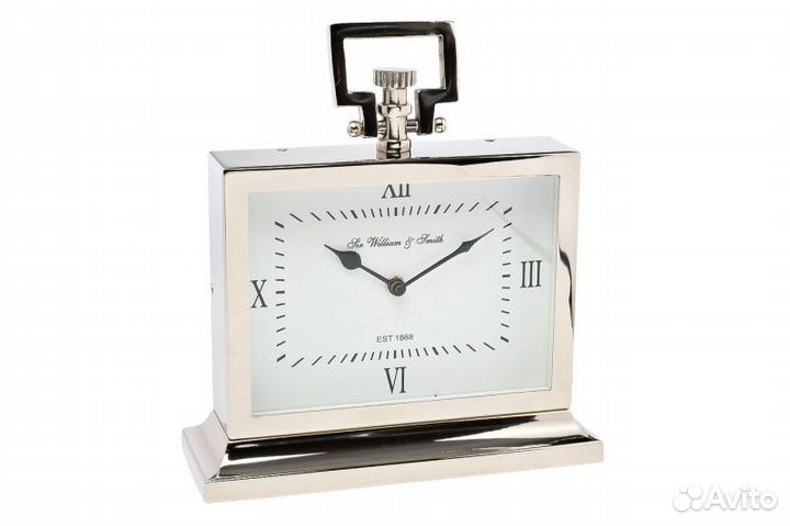 79MAL-5286-26NI Часы настольные цвет хром 20*15, H