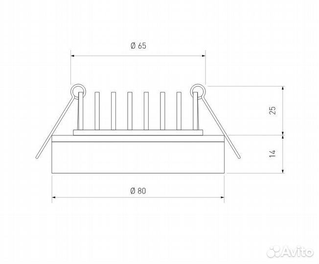 Встраиваемый светильник светодиодный DSK80 5W 3300