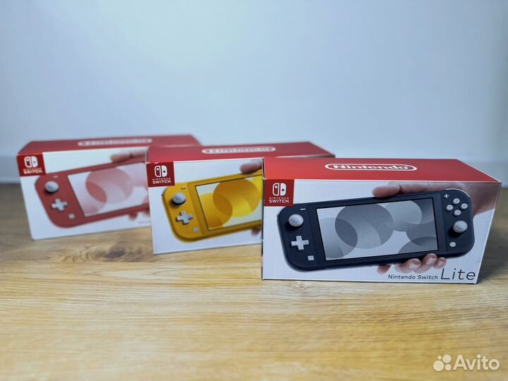 Новая Nintendo switch lite прошитая серая и желтая