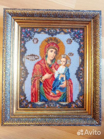 Икона вышитая бисером