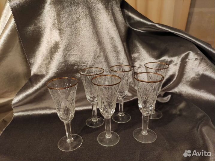 Фужеры хрустальные времён СССР
