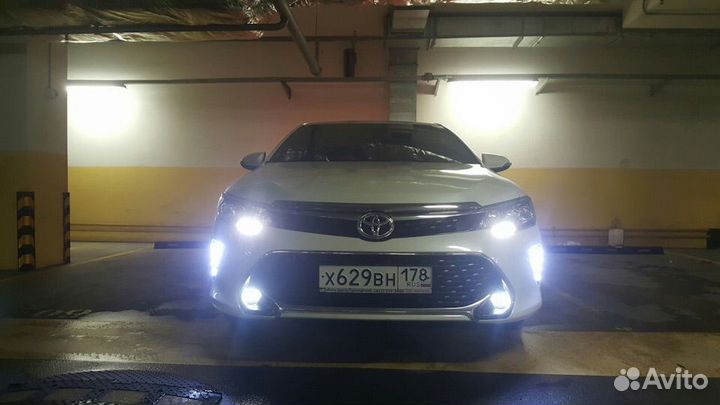 Camry 55 LED Фонари дхо в передний бампер S5XW5