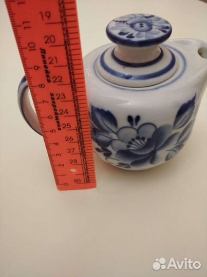 Заварочный чайник гжель СССР фарфор керамика