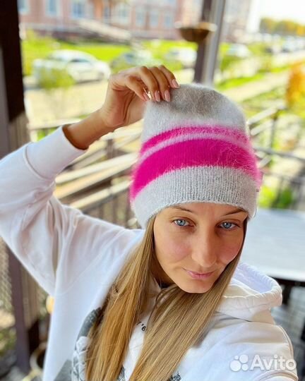 Шапка бини пух норки