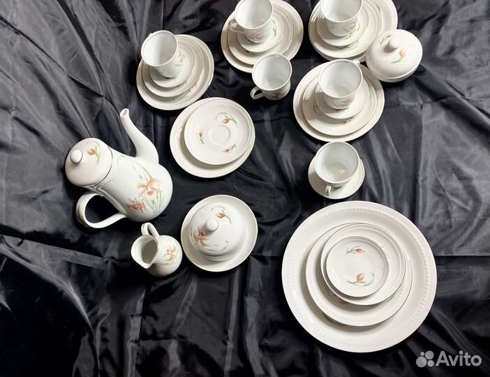 Кольдиц гдр Полный Чайный Кофейный Сервиз