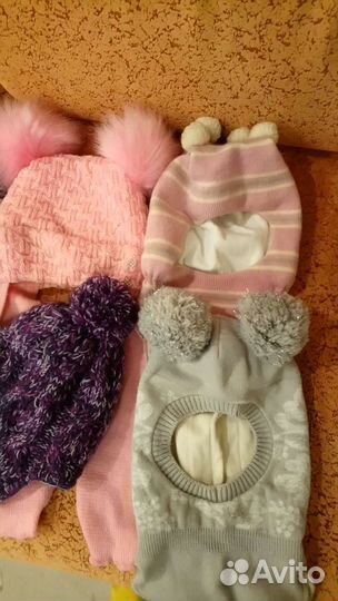 Тёплые шапочки для девочки