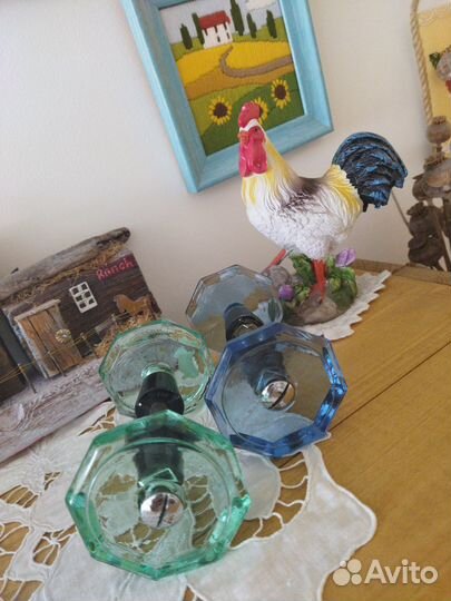 Дверные ручки СССР стеклянные двойные