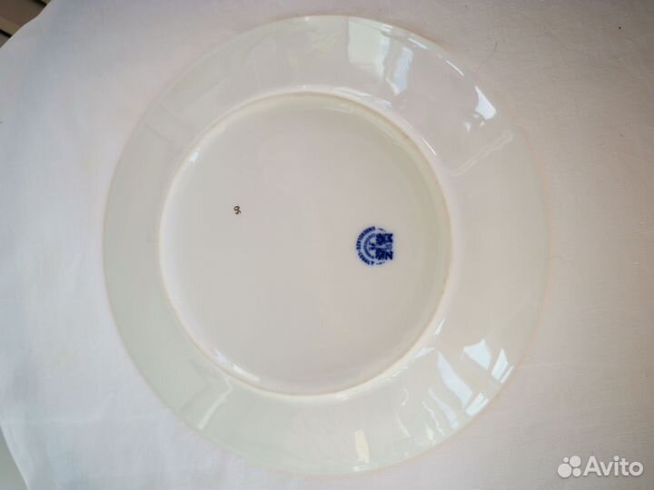 Тарелка Мадонна Кобальт чехия синяя