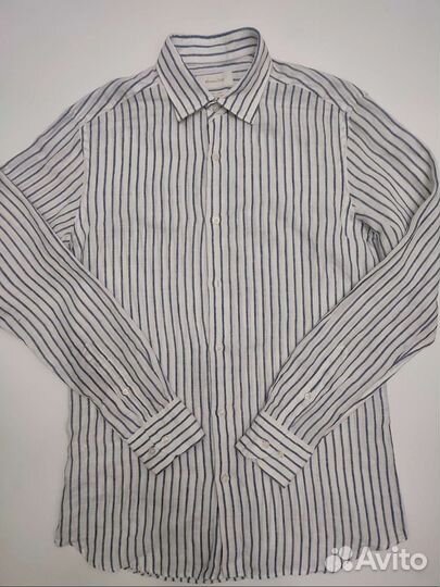 Мужская льняная рубашка Massimo Dutti размер S