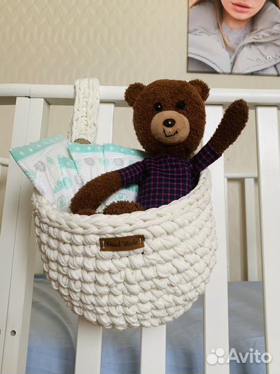 Корзина вязаная подвесная