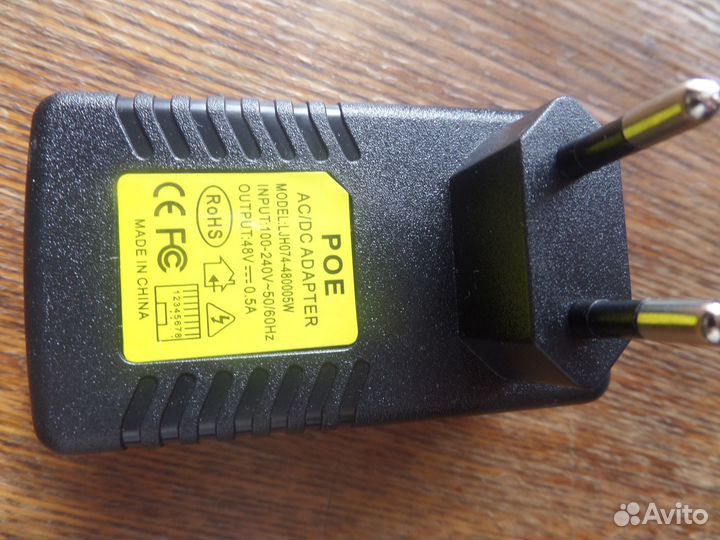 Блок питания PoE 48В,0.5А