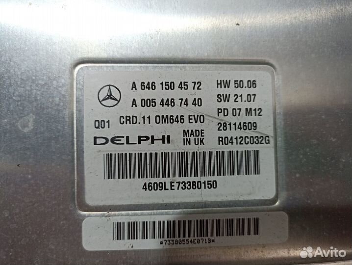 Эбу двигателя Mercedes W204 OM646.811 V-2.2