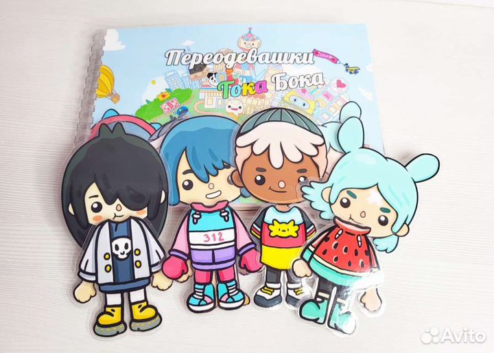 Тока Бока альбом на липучках, переодевашки