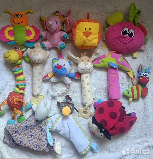 Мягкие погремушки пакетом