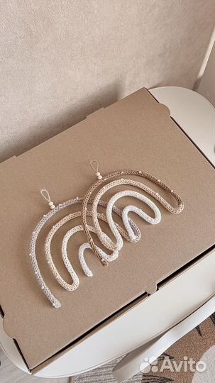 Декор для детской / вязаное имя /панно на стену