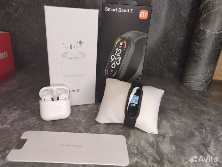 Беспроводные наушники pro 5 + смарт часы