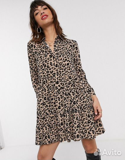 Леопардовое платье Stradivarius
