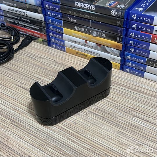Док-Станция для Геймпадов PS4 Зарядка на 2Джостика