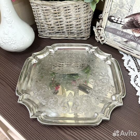 Поднос. Серебрение. Англия