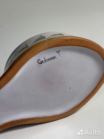 Шкатулка майолика улитка глина