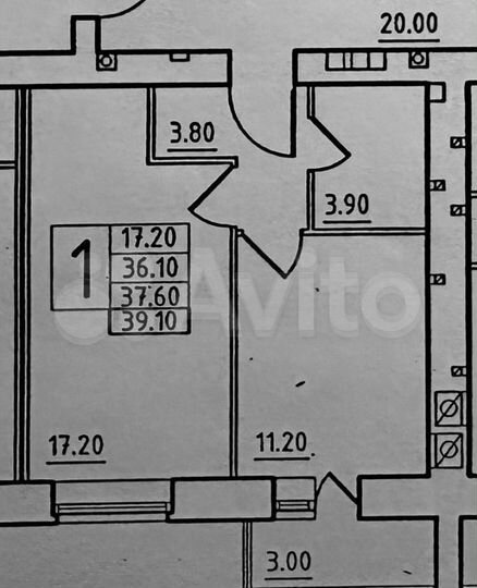 1-к. квартира, 39,1 м², 5/10 эт.